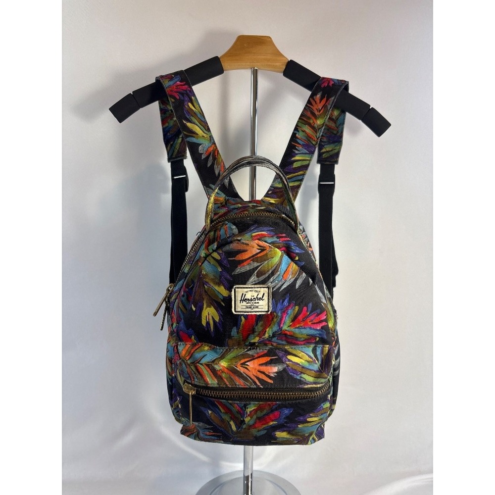 Herschel Supply Co Nova Mini Backpack Tropical Leaf Print Colorful Bag